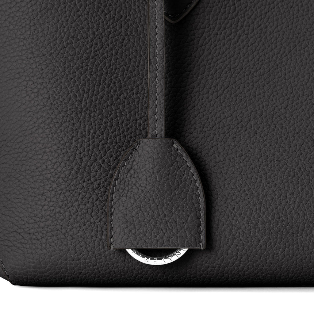 SAVOIA × BONAVENTURA Mia Tote Bag Shrink Leather (Black × Savoia Blue - 27)