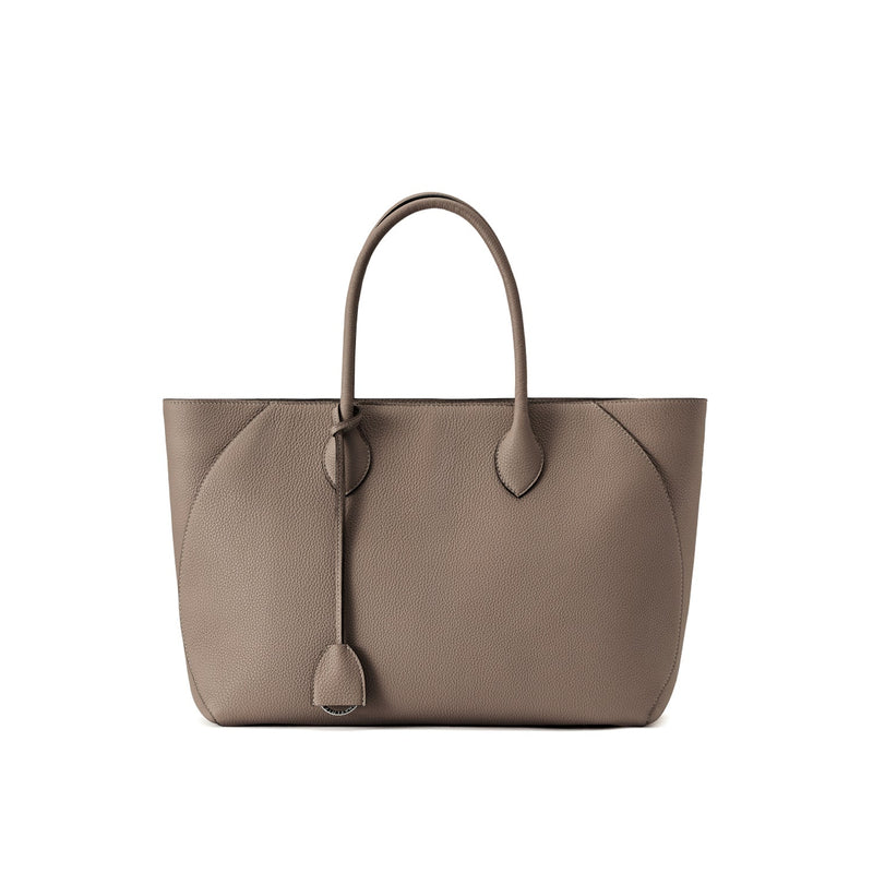 Mia Tote Bag Shrink Leather (35) — Etoupe