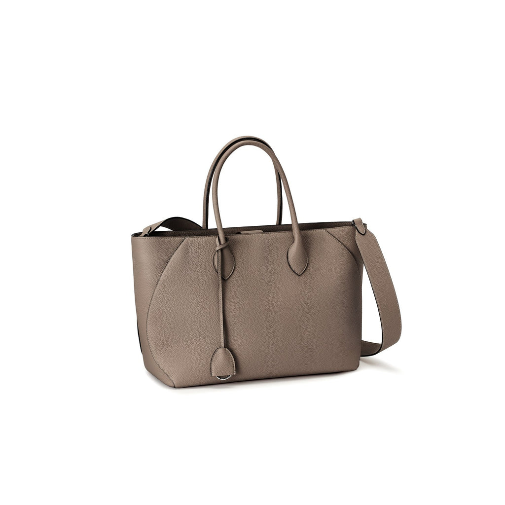 Mia Tote Bag Shrink Leather (Etoupe - 35)