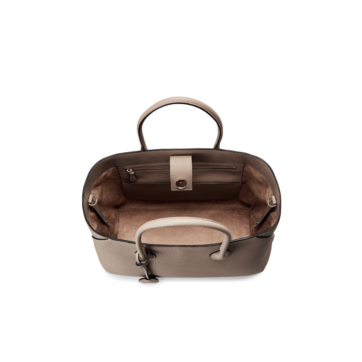 Mia Tote Bag Shrink Leather (Etoupe - 35)