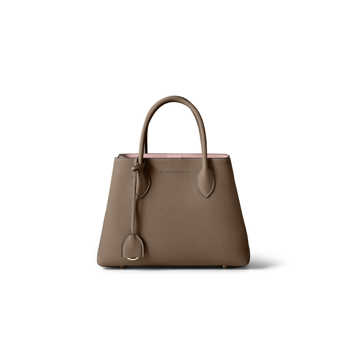 Mia Tote Bag Shrink Leather (Etoupe × Sakura Pink - 30)