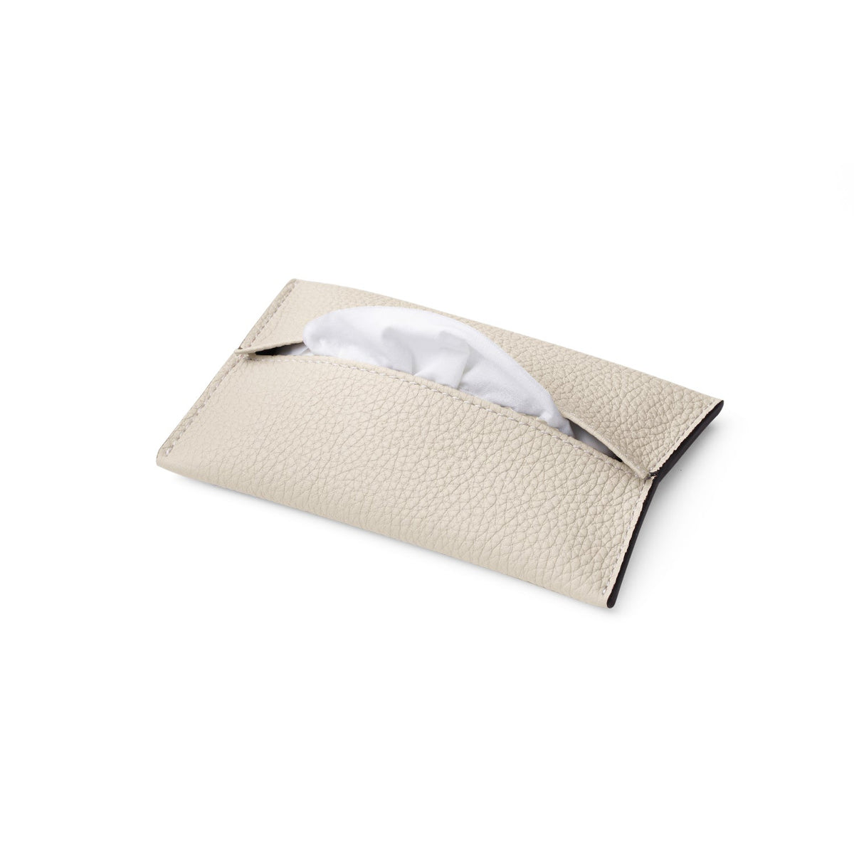 Tissue Case Shrink Leather (Ivory)
