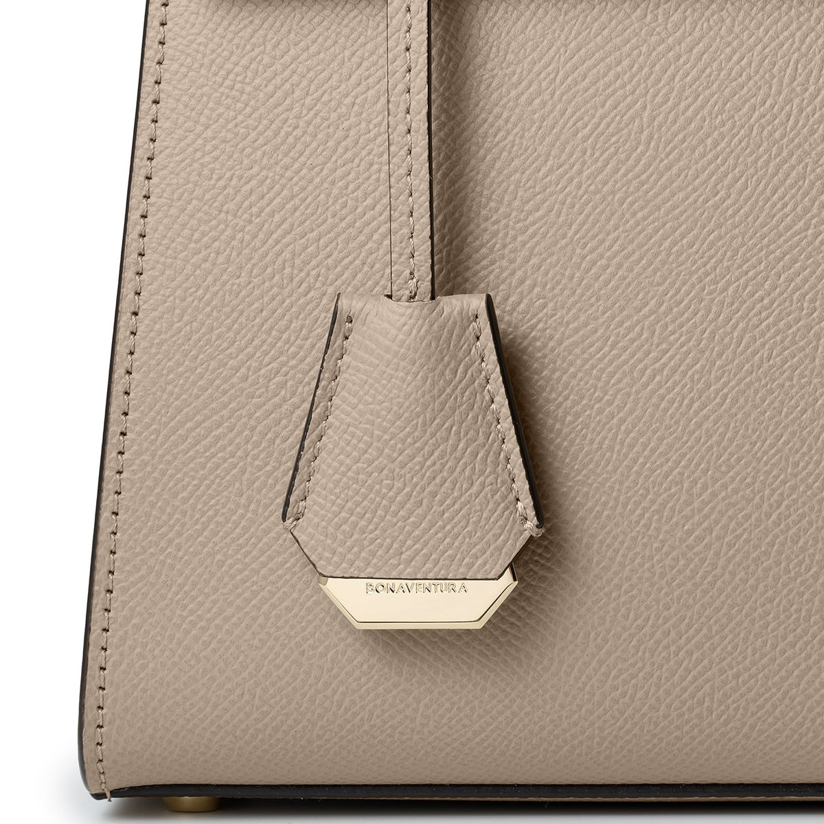 Vittoria Top Handle Bag Nobile Leather (Greige × Baby Pink - Small)