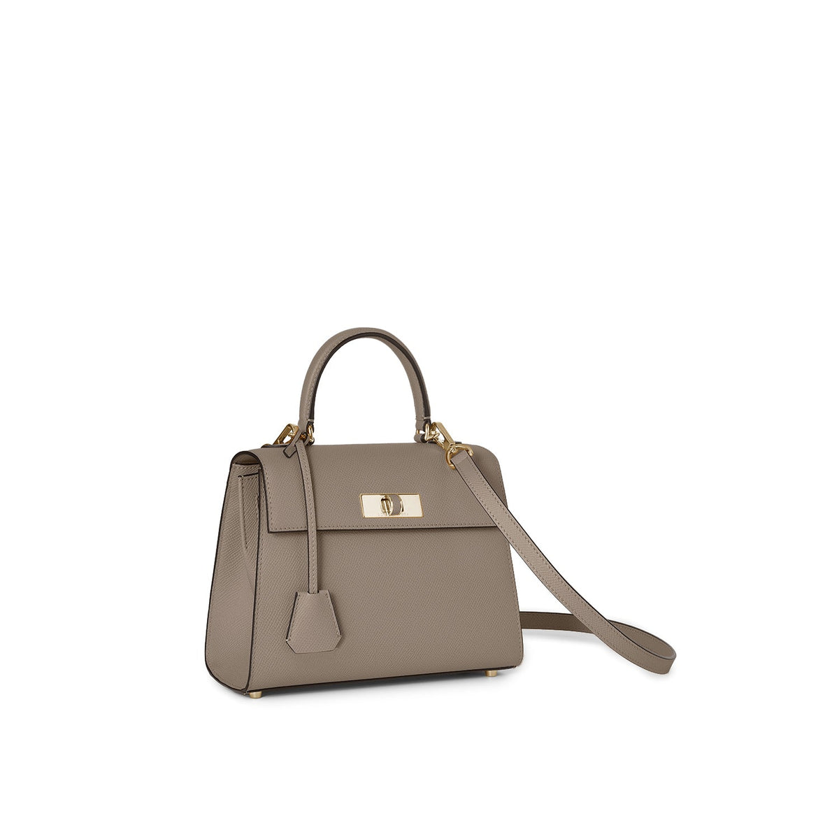 Vittoria Top Handle Bag Nobile Leather (Etoupe - Mini)