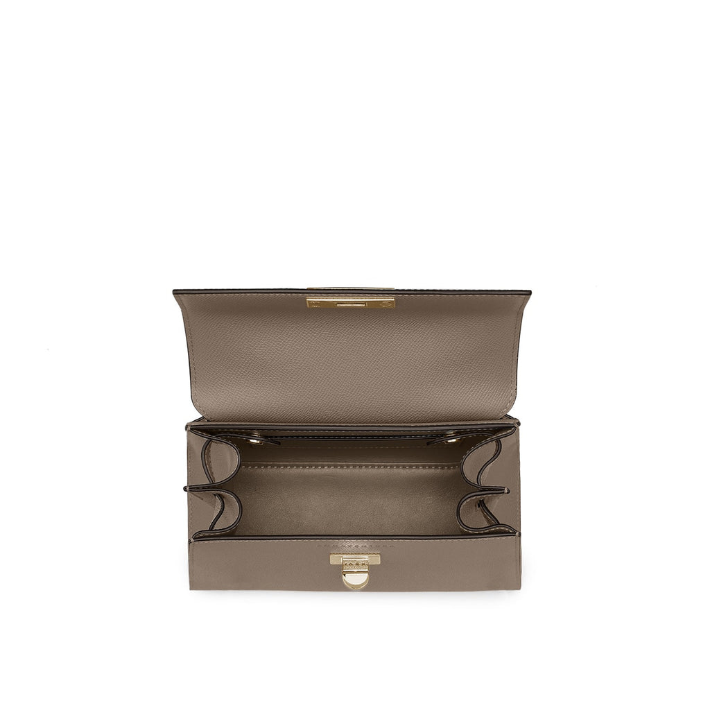 Vittoria Top Handle Bag Nobile Leather (Etoupe - Mini)