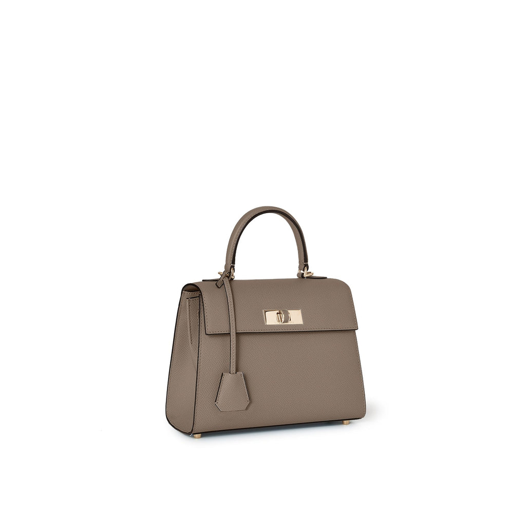 Vittoria Top Handle Bag Nobile Leather (Etoupe - Mini)