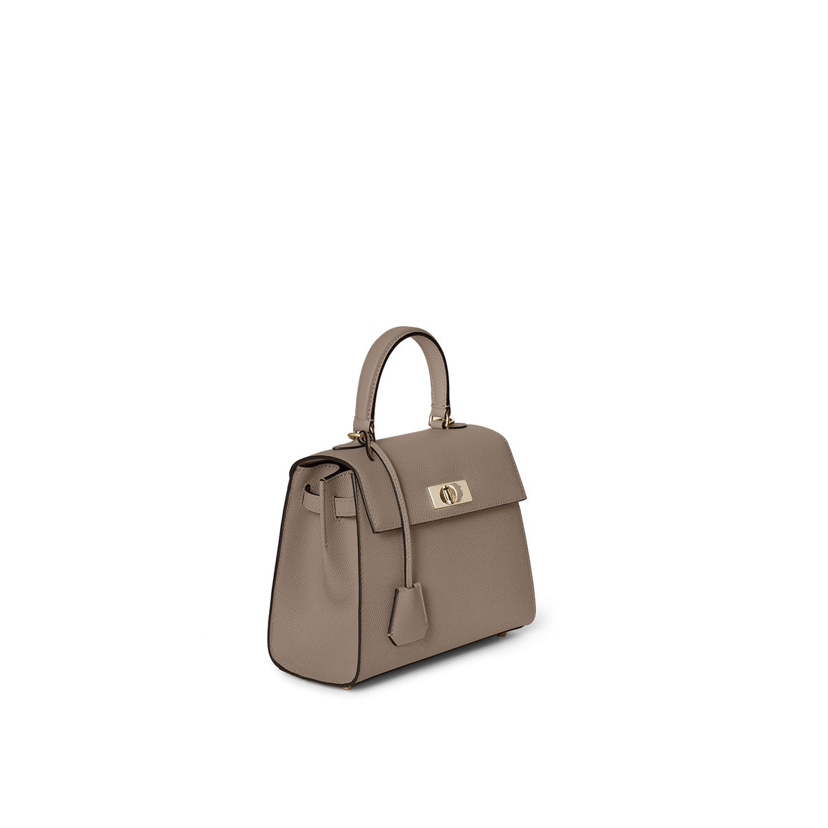Vittoria Top Handle Bag Nobile Leather (Etoupe - Mini)