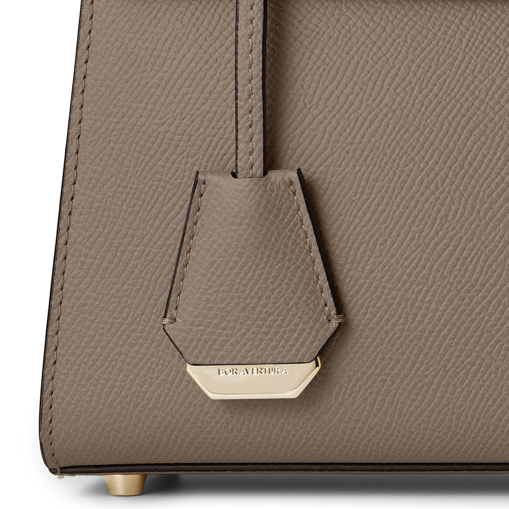 Vittoria Top Handle Bag Nobile Leather (Etoupe - Mini)