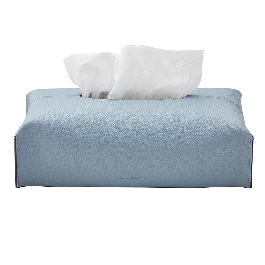 Tissue Box Cover Nobile Leather (Blue Lin - Regular)