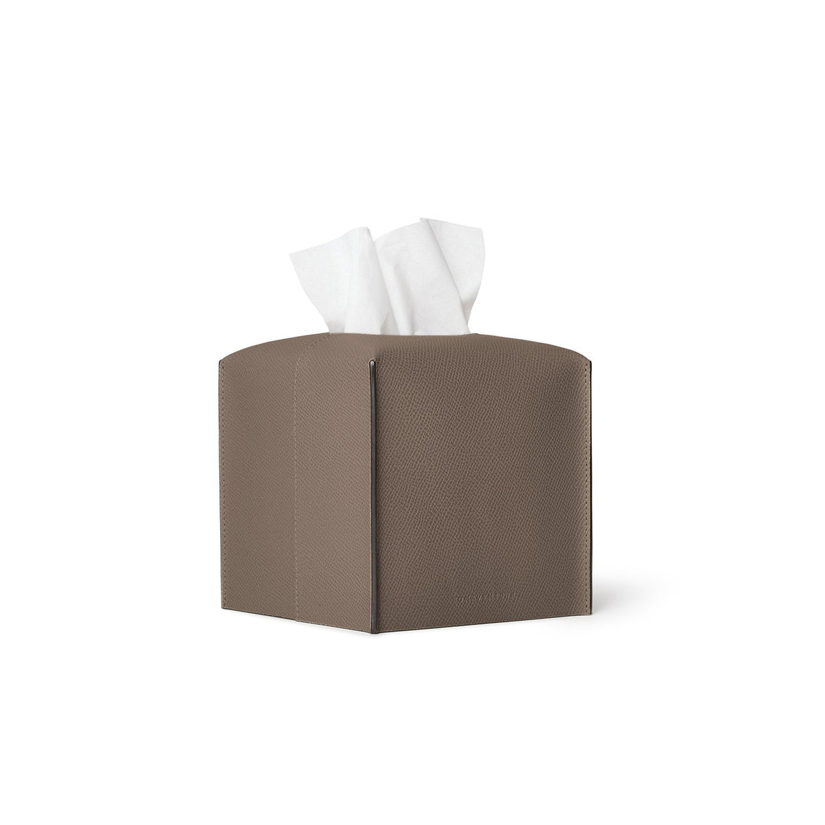 Tissue Box Cover Nobile Leather (Etoupe - Square)