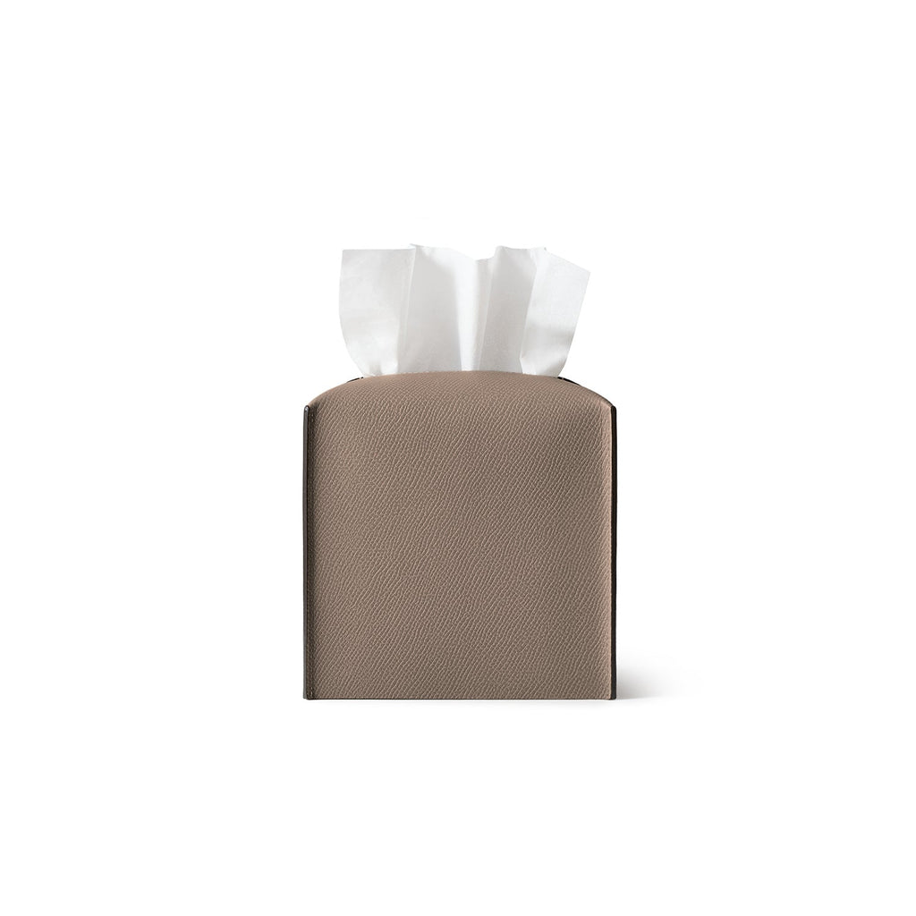 Tissue Box Cover Nobile Leather (Etoupe - Square)