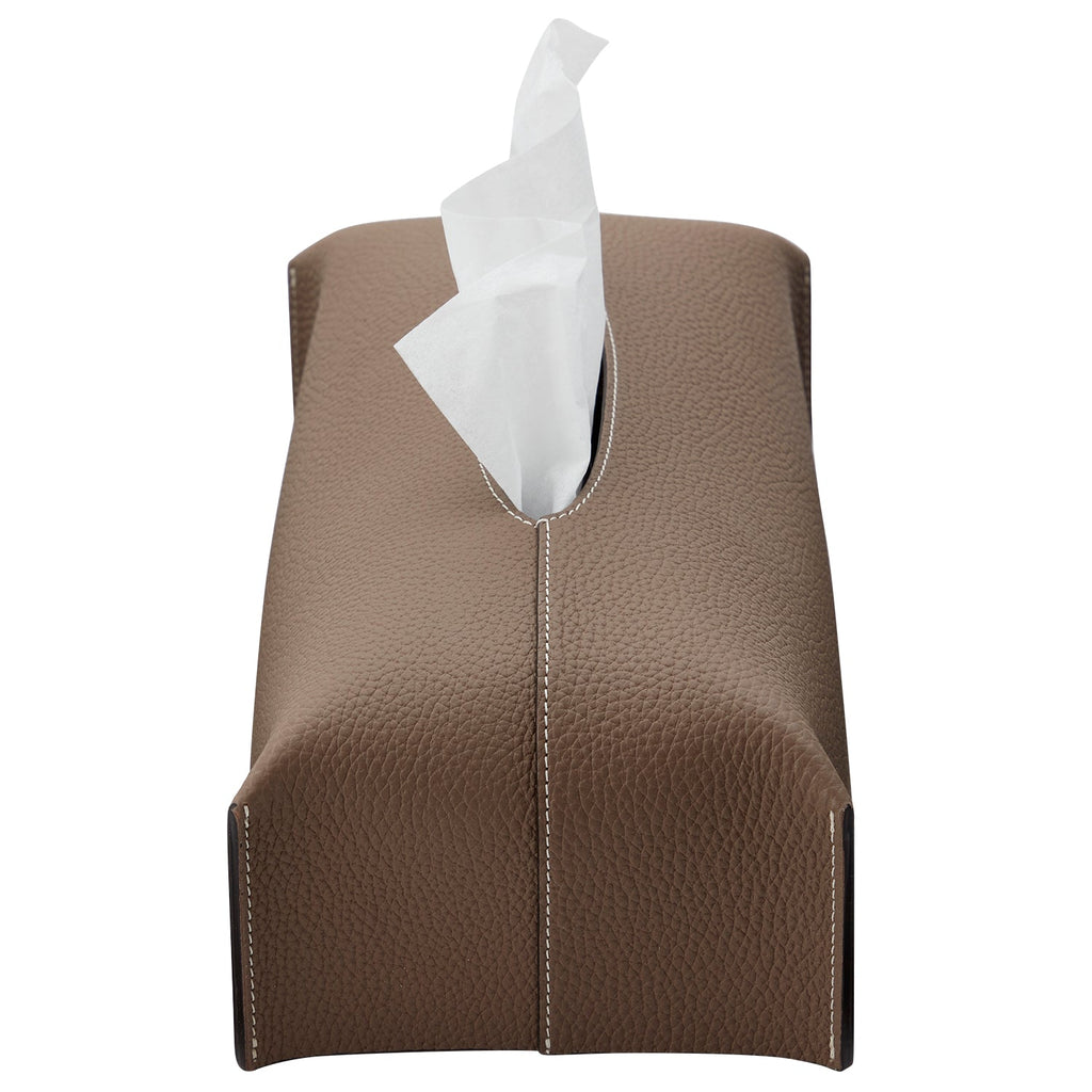 Tissue Box Cover Shrink Leather (Etoupe)