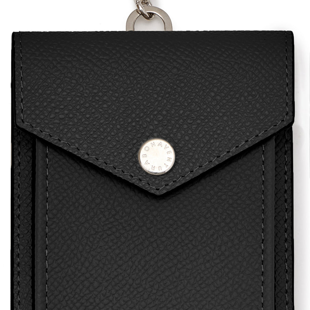 Leather Tag Key Holder Nobile Leather (Black)