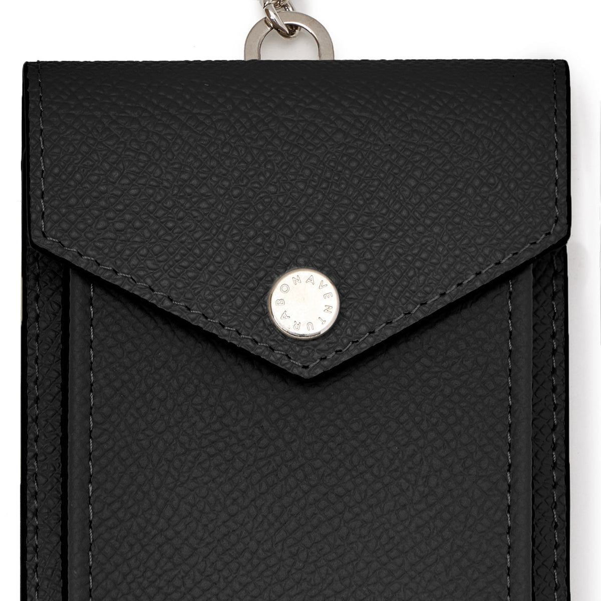 Leather Tag Key Holder Nobile Leather (Black)
