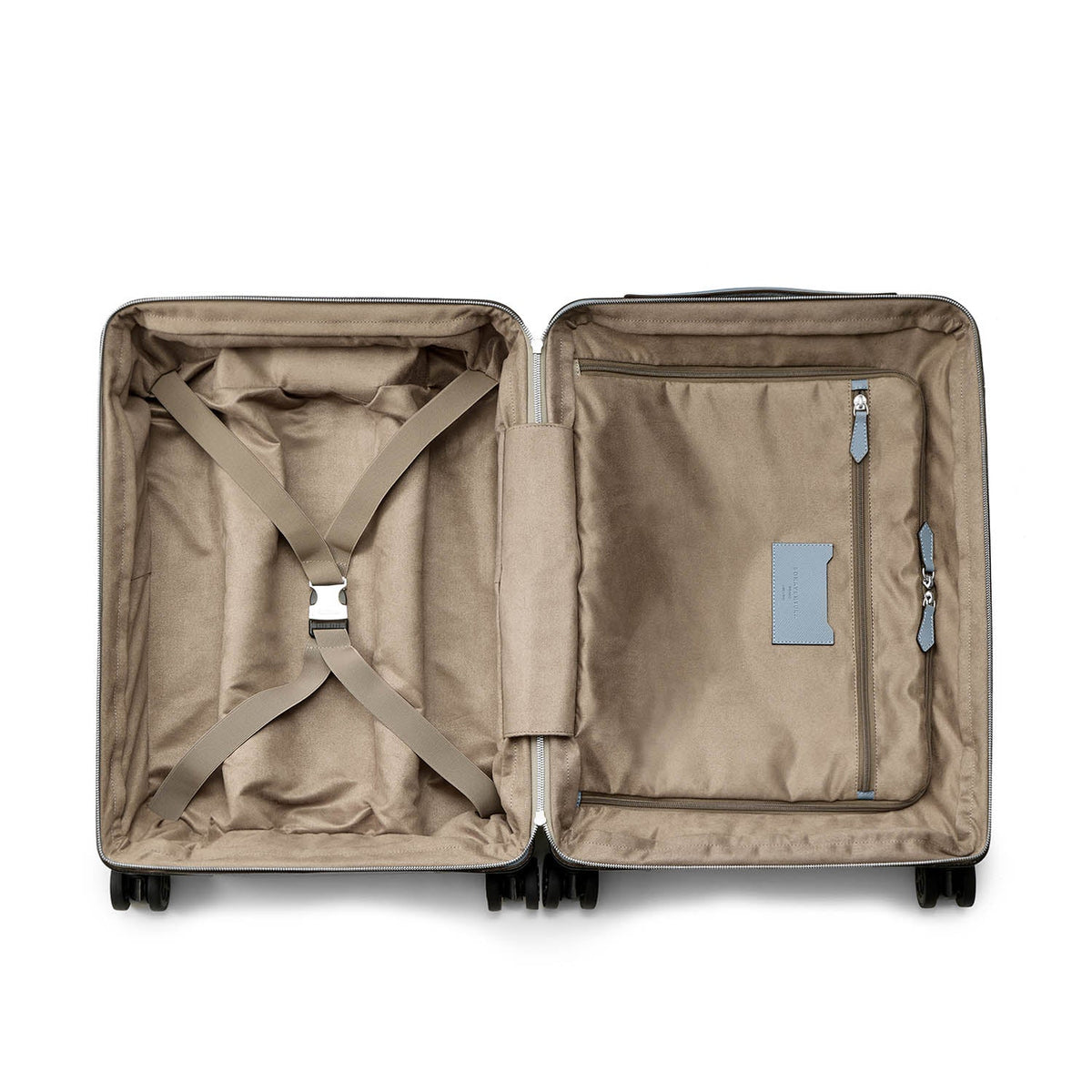 Leather Suitcase Cabin Nobile Leather (Blue Lin)