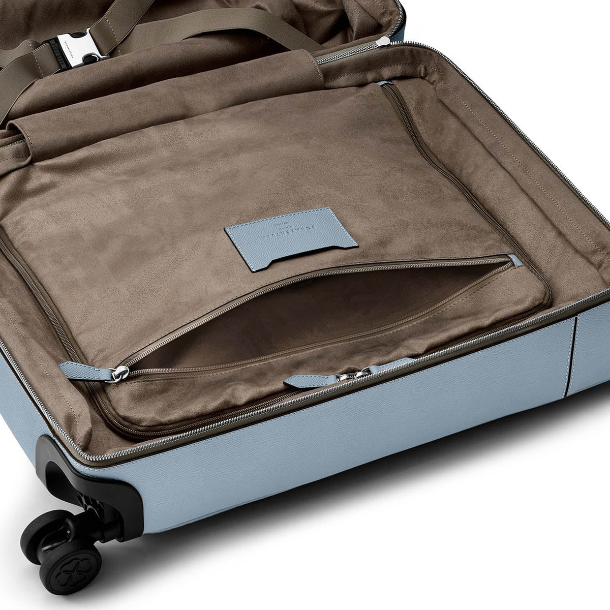 Leather Suitcase Cabin Nobile Leather (Blue Lin)