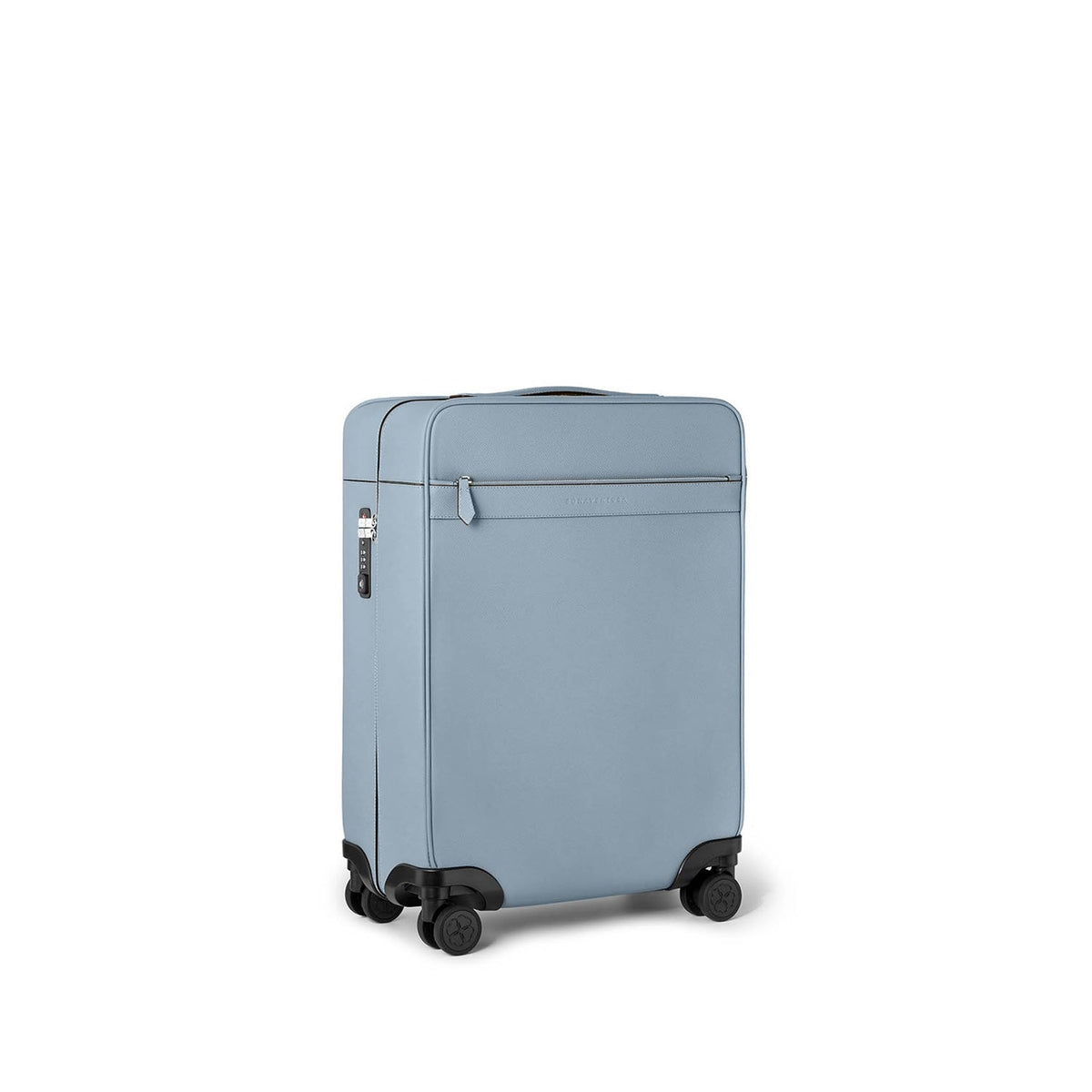 Leather Suitcase Cabin Nobile Leather (Blue Lin)