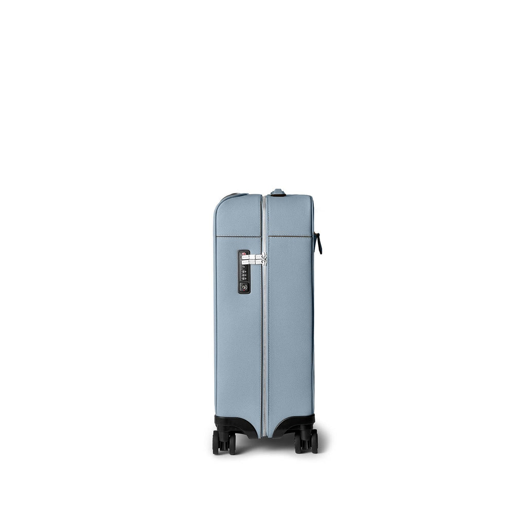 Leather Suitcase Cabin Nobile Leather (Blue Lin)