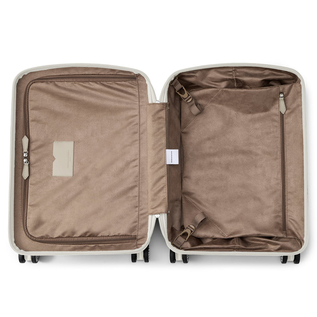 Shiny Polycarbonate Suitcase Cabin (Ivory)
