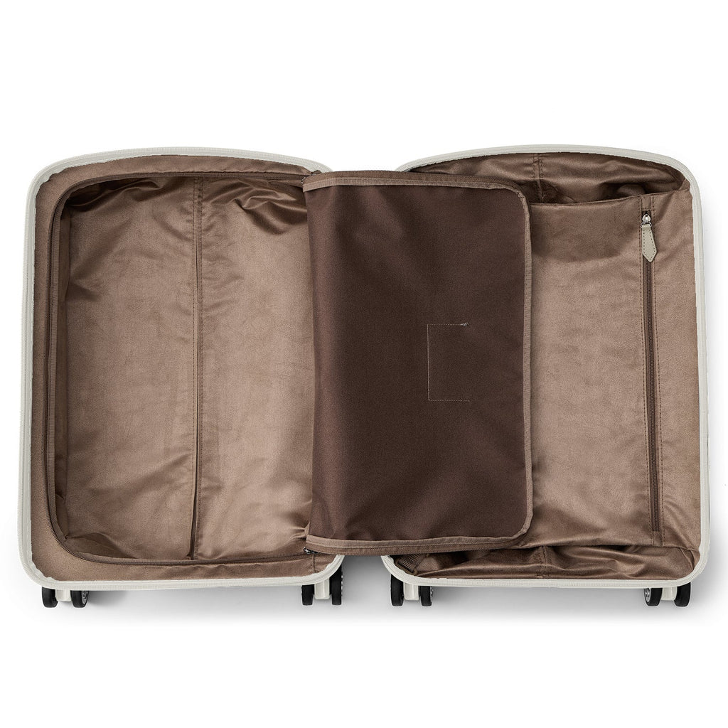Shiny Polycarbonate Suitcase Cabin (Ivory)