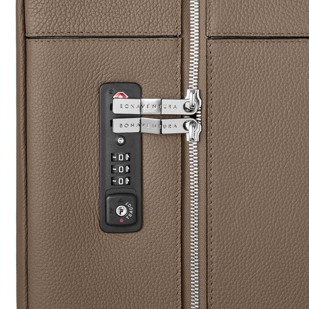 Leather Suitcase Cabin Shrink Leather (Etoupe)