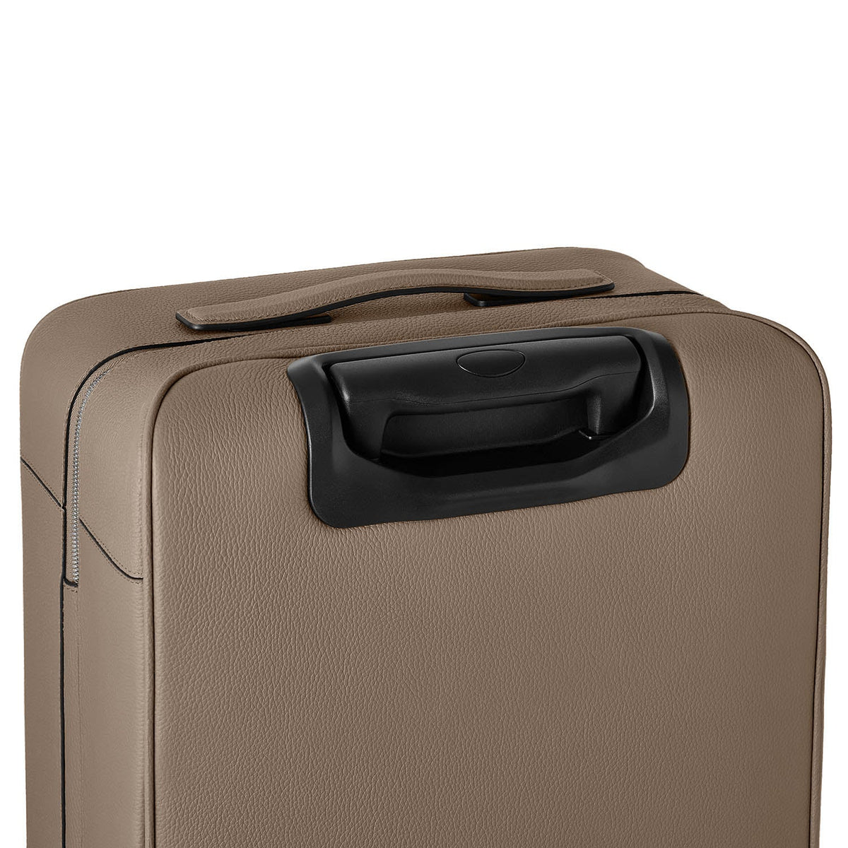 Leather Suitcase Cabin Shrink Leather (Etoupe)
