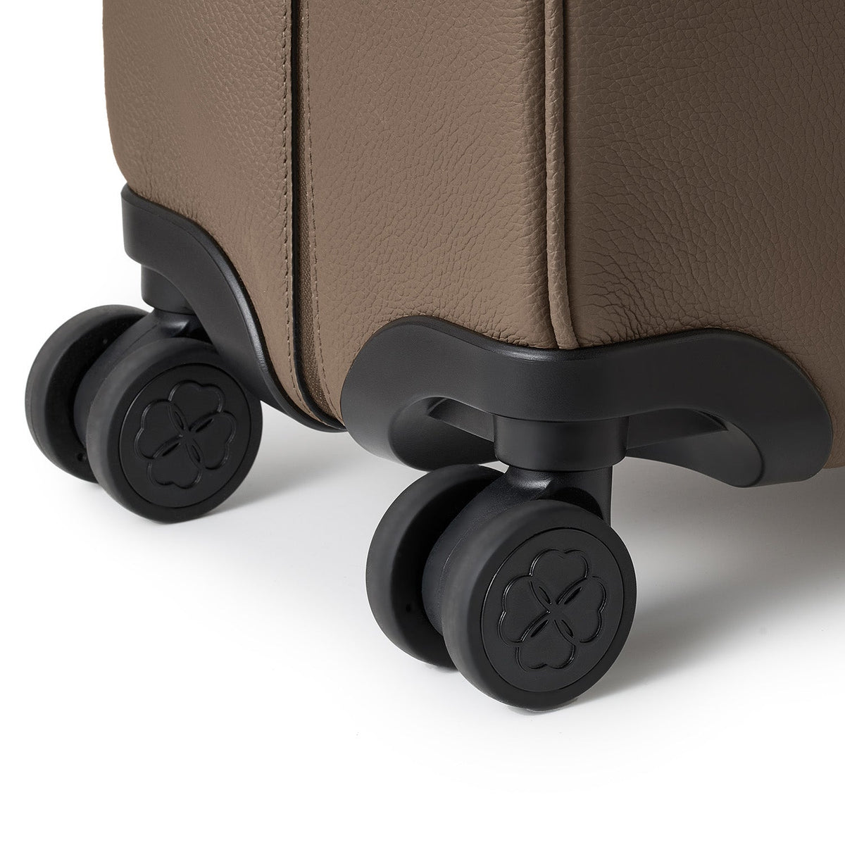Leather Suitcase Cabin Shrink Leather (Etoupe)