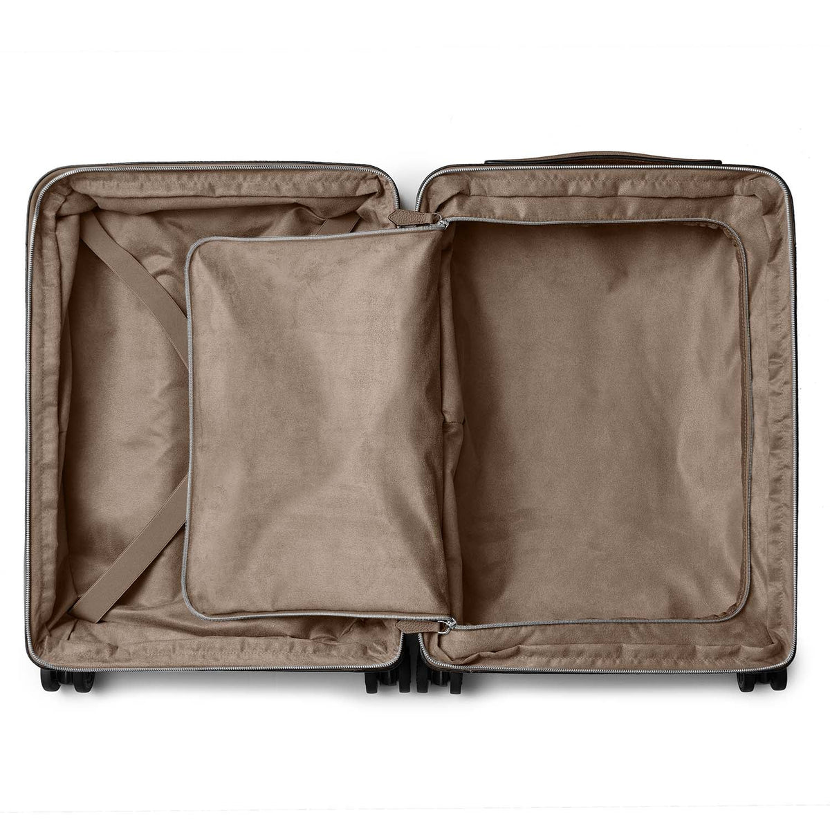 Leather Suitcase Cabin Shrink Leather (Etoupe)