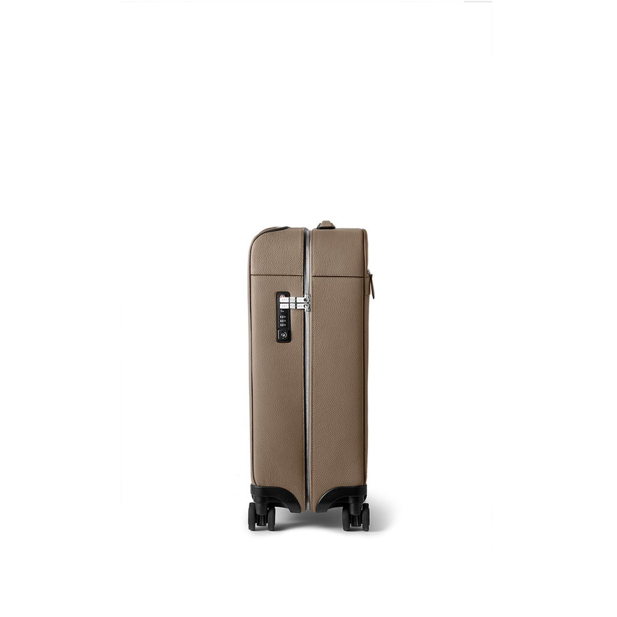 Leather Suitcase Cabin Shrink Leather (Etoupe)