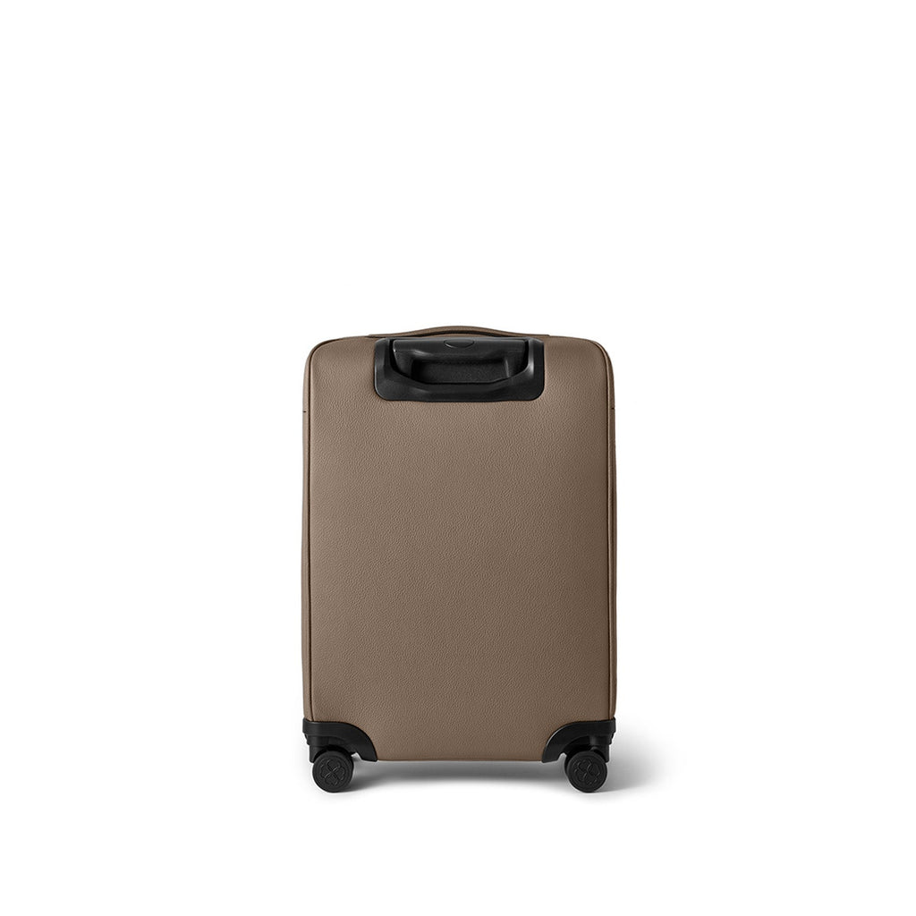 Leather Suitcase Cabin Shrink Leather (Etoupe)