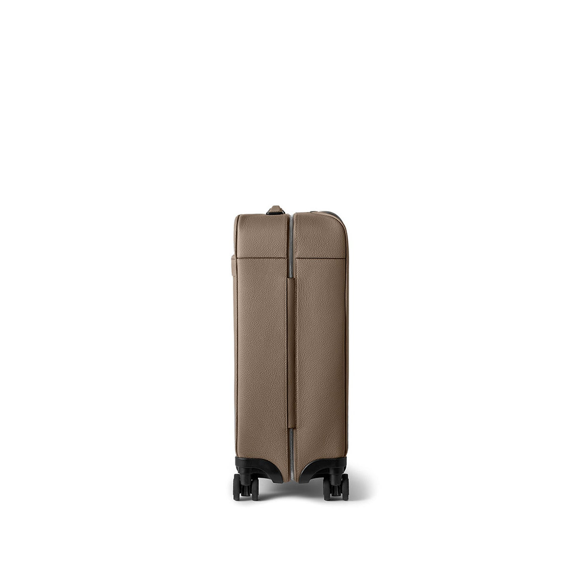 Leather Suitcase Cabin Shrink Leather (Etoupe)