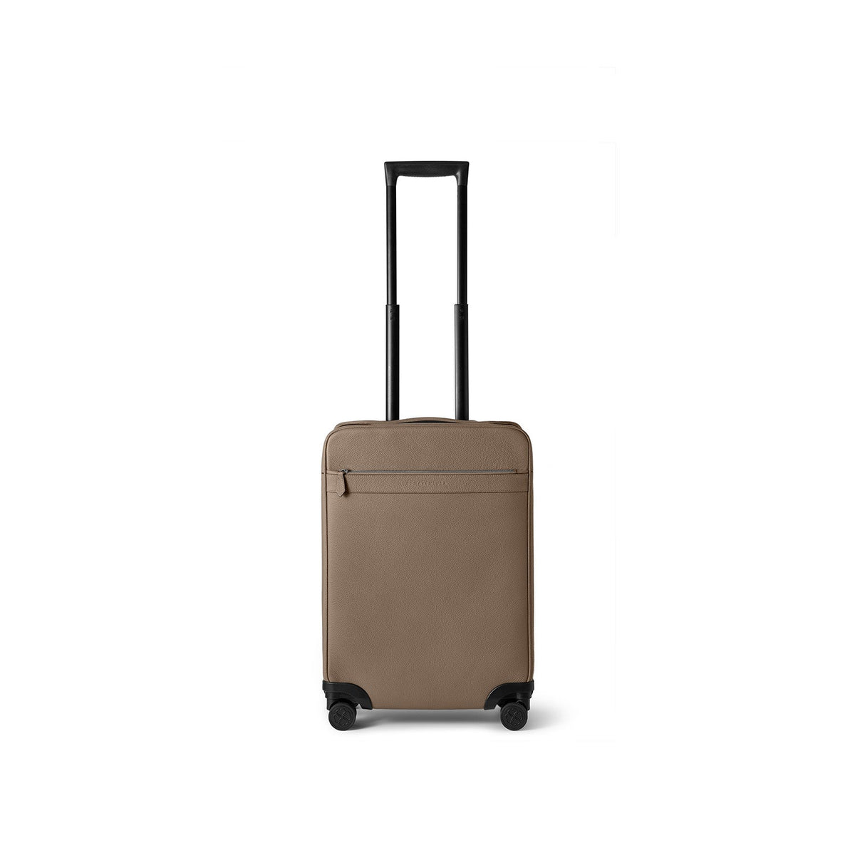 Leather Suitcase Cabin Shrink Leather (Etoupe)