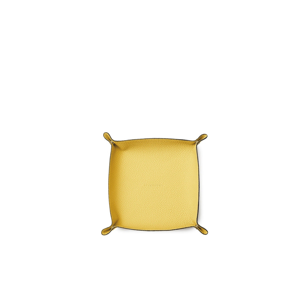 Valet Tray Shrink Leather (Etoupe × Yellow - Medium)