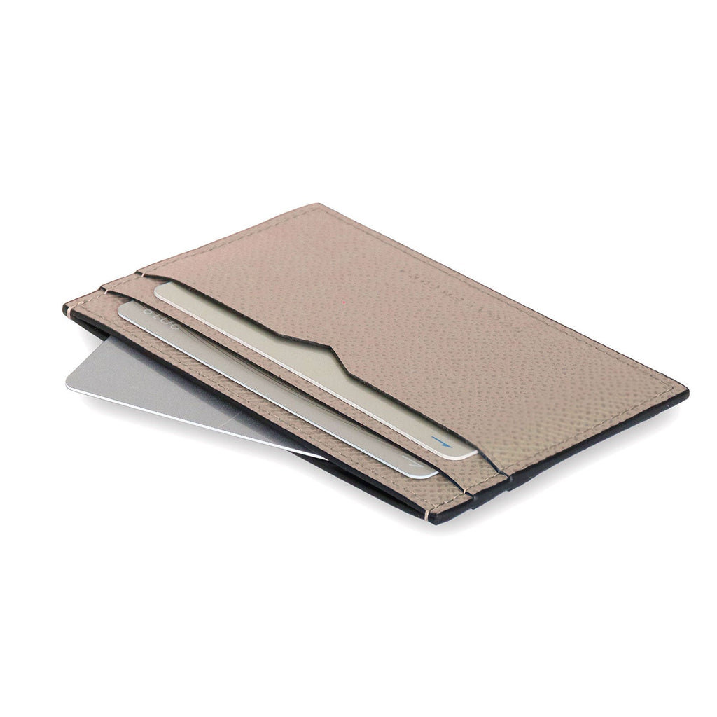 Slim Card Case Nobile Leather (Greige)