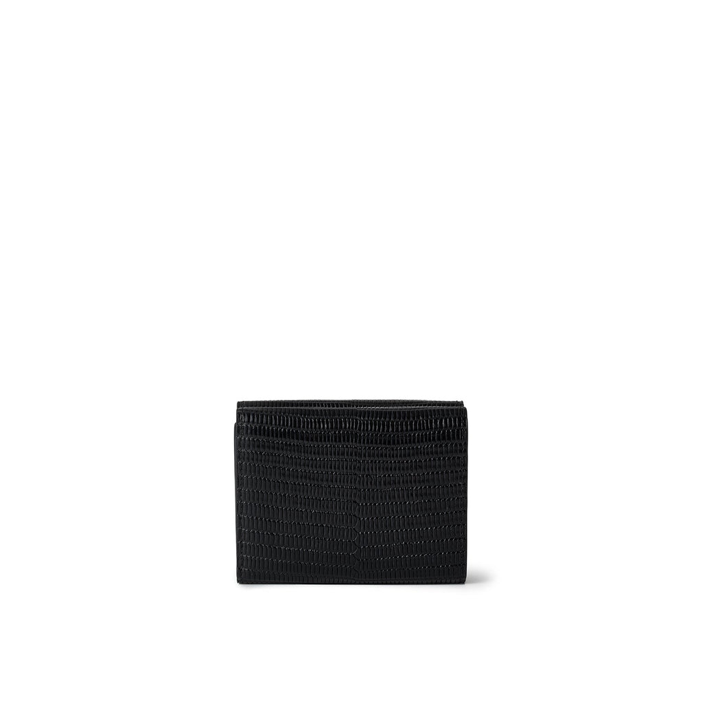 Vittoria Small Wallet Embossed Lizard Leather (Black)