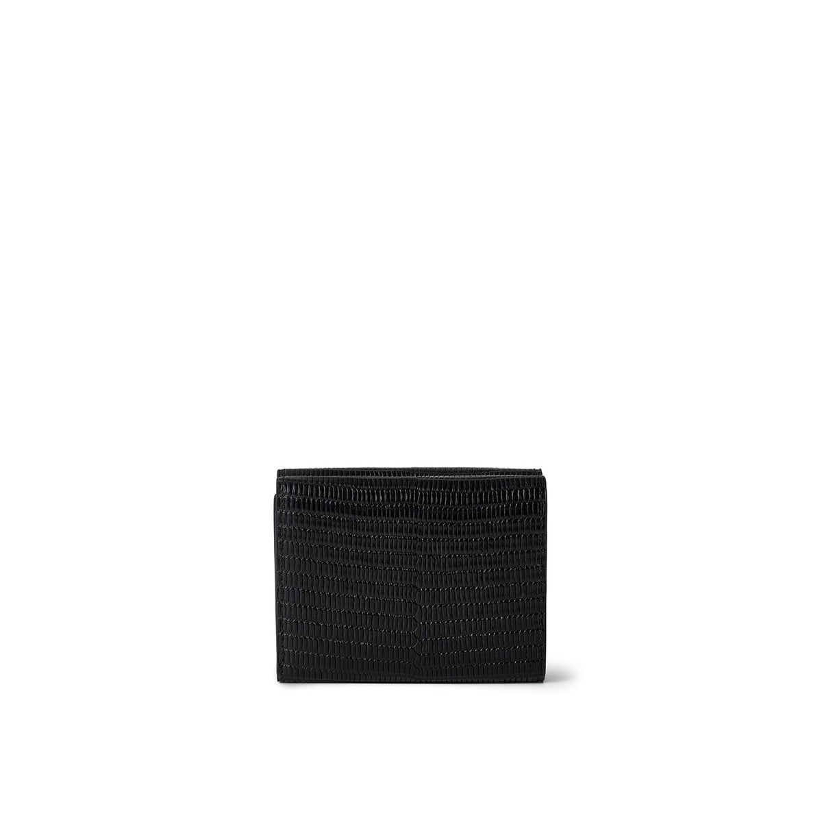 Vittoria Small Wallet Embossed Lizard Leather (Black)