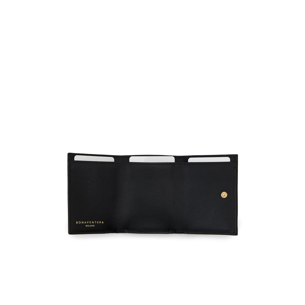 Vittoria Small Wallet Embossed Lizard Leather (Black)