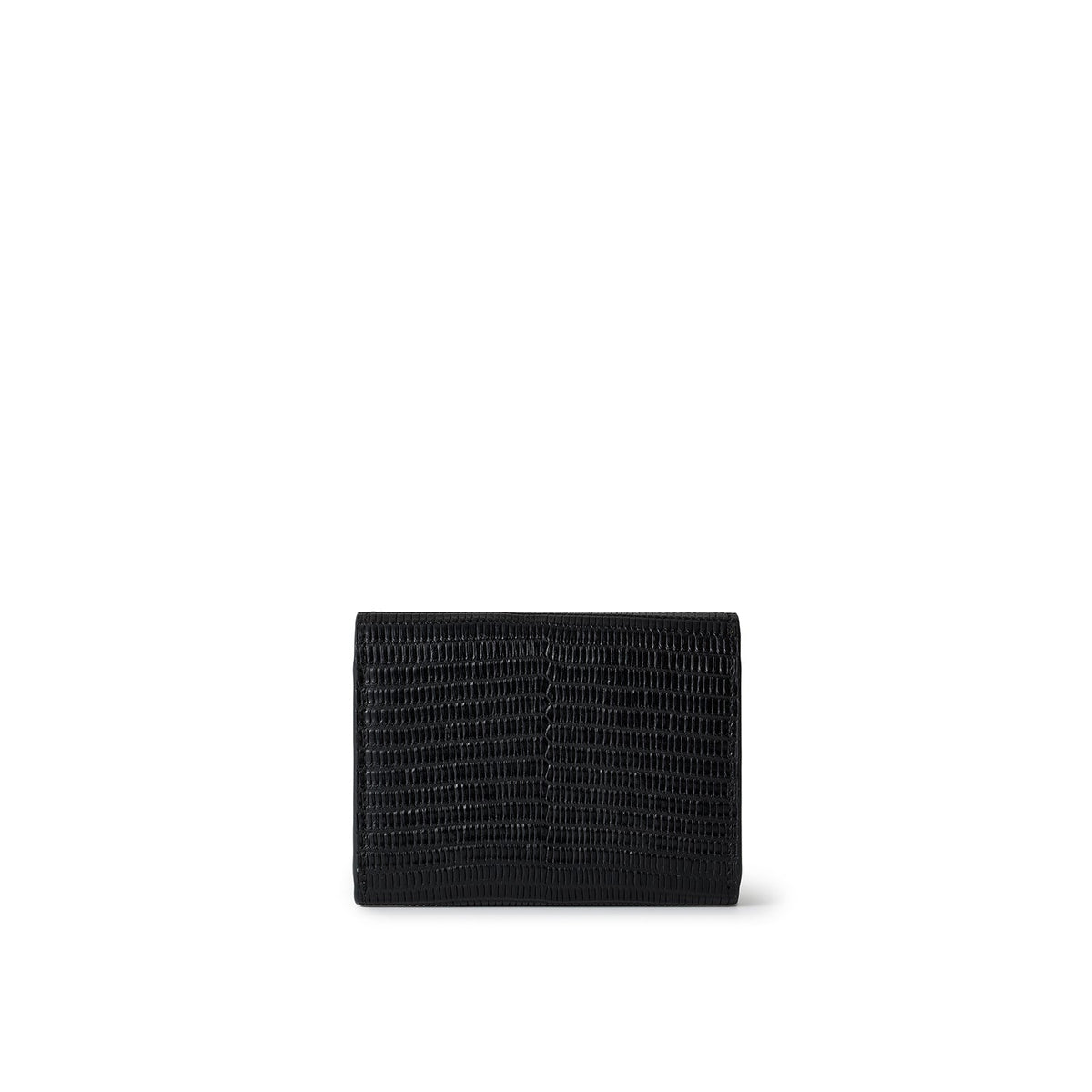 Vittoria Compact Wallet Embossed Lizard Leather (Black)