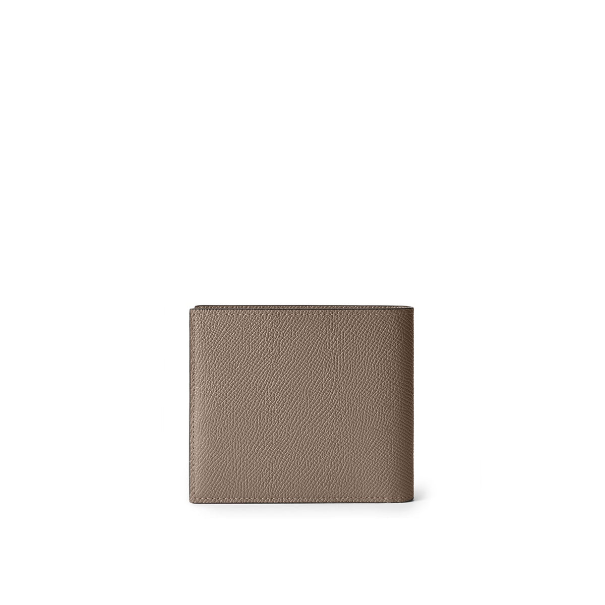 Bi-color Bi-fold Wallet Nobile Leather (Etoupe × Bordeaux)