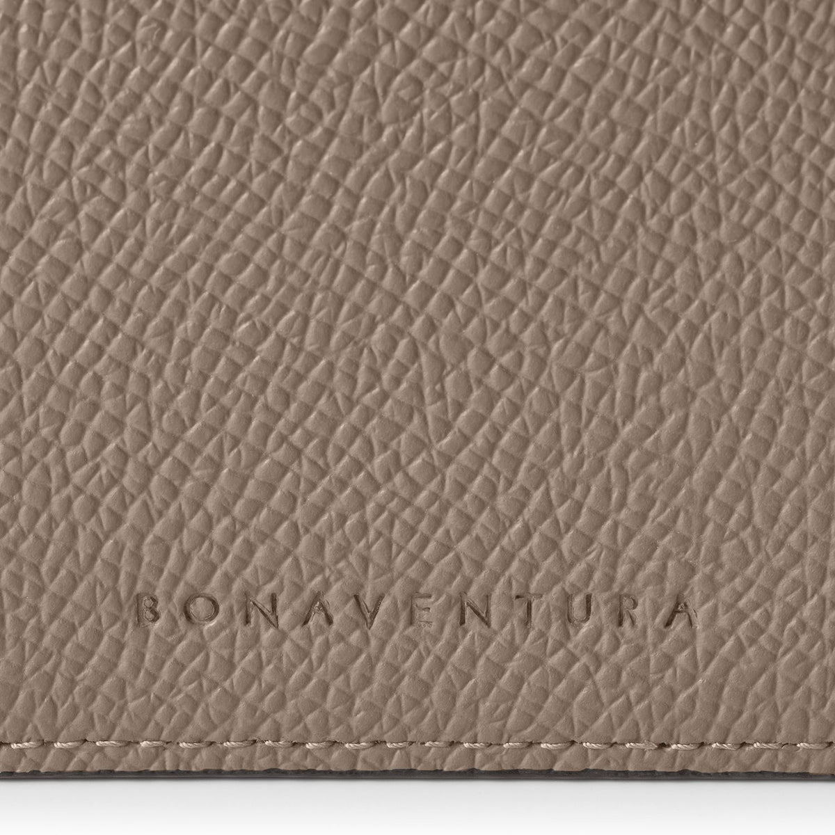 Bi-color Bi-fold Wallet Nobile Leather (Etoupe × Bordeaux)