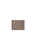 Bi-color Bi-fold Bill Clip with Coin Pocket Nobile Leather (Etoupe × Bordeaux)