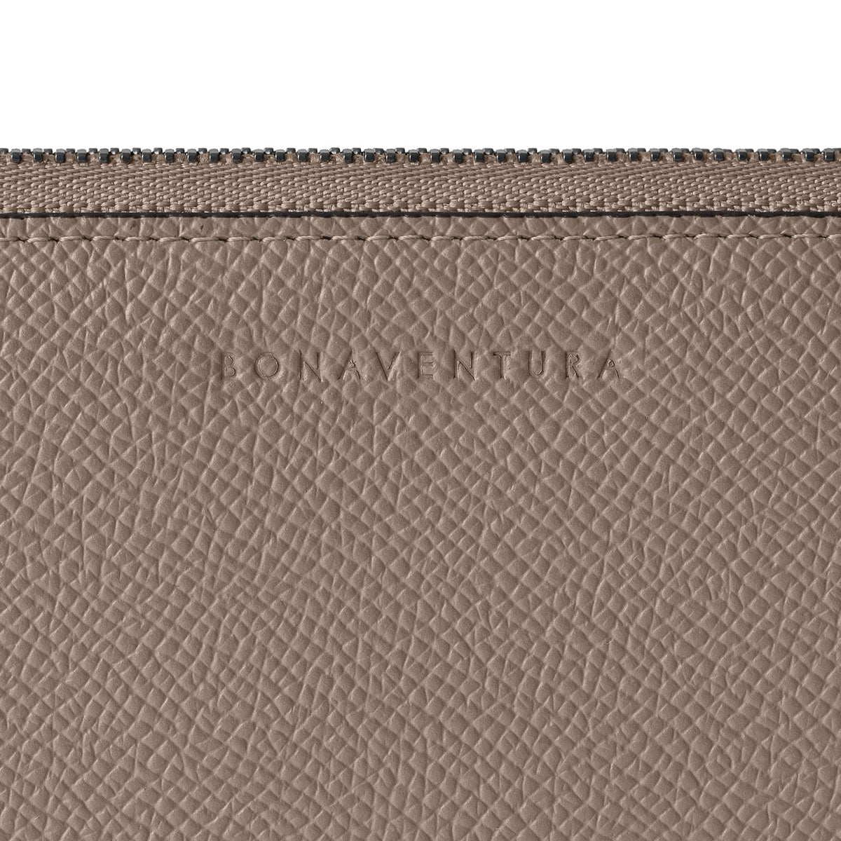 Bi-color Compact Wallet Nobile Leather (Etoupe × Bordeaux)