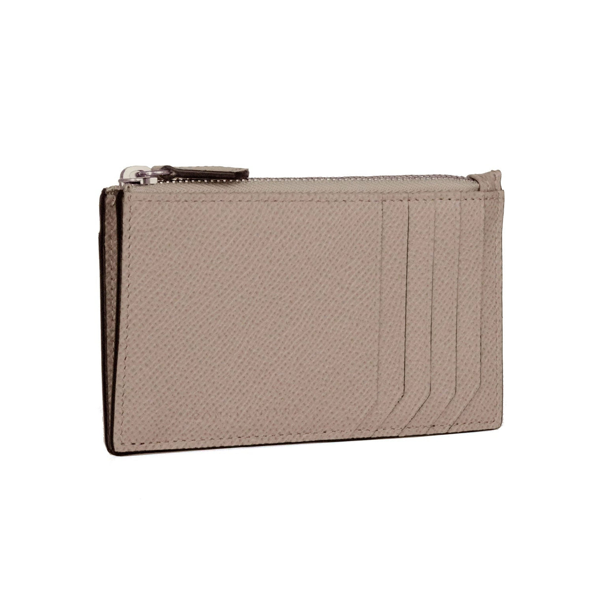 Mini Zip Wallet Nobile Leather (Greige)
