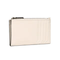 Mini Zip Wallet Nobile Leather (White × Black)