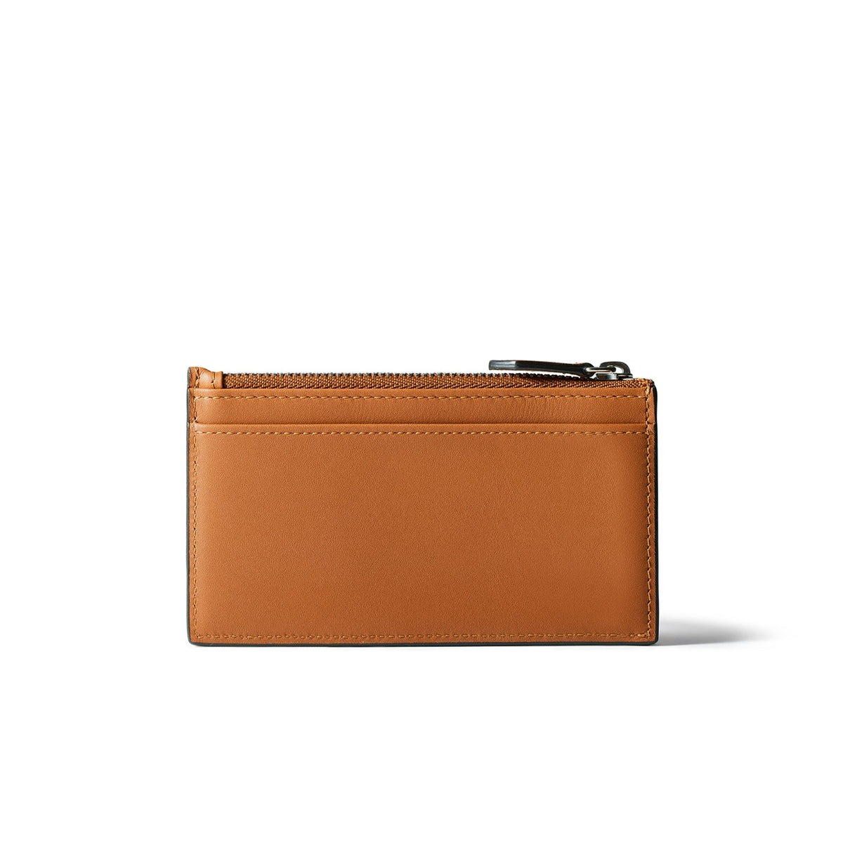 Mini Zip Wallet Smooth Leather (Camel)