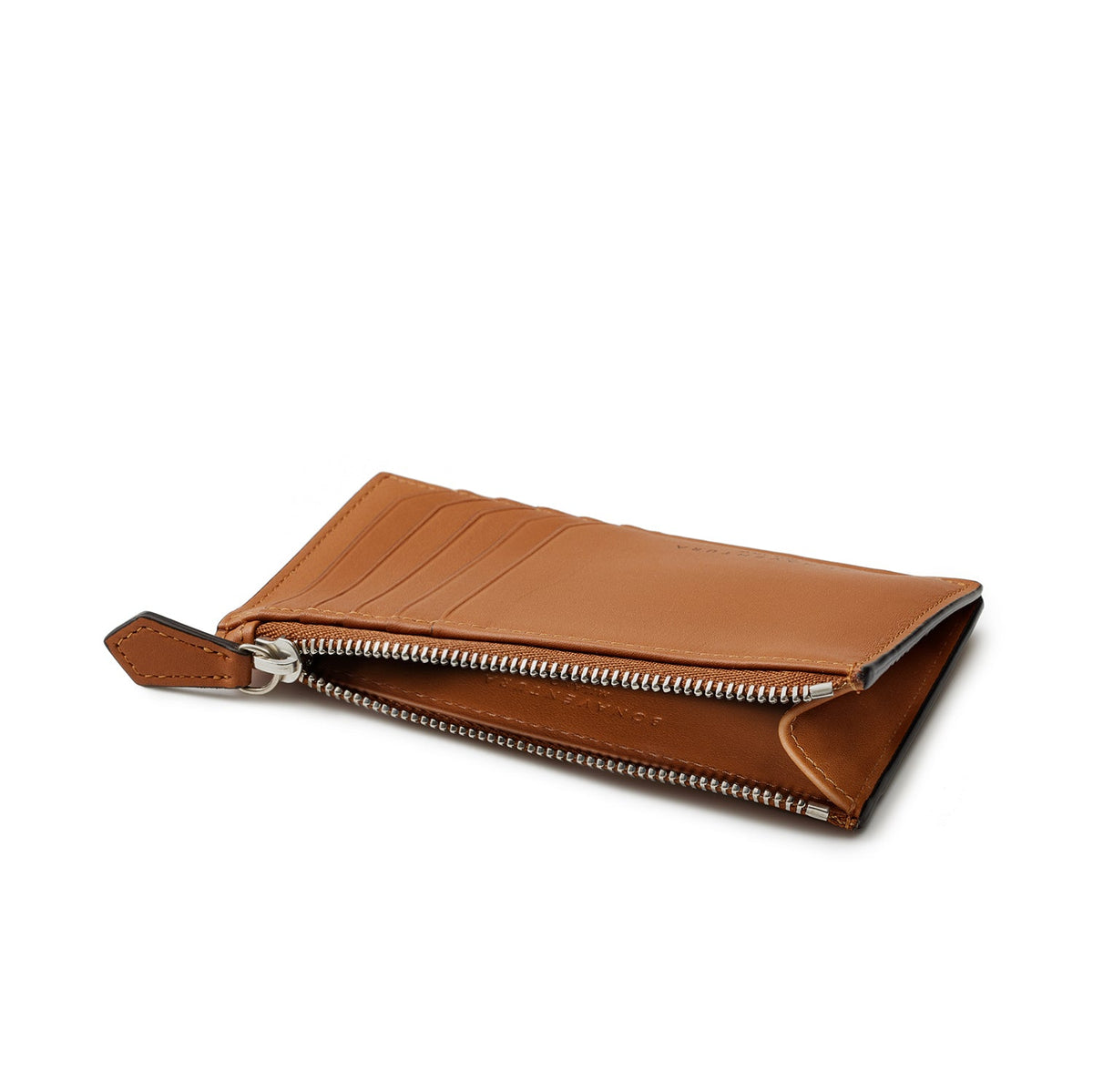 Mini Zip Wallet Smooth Leather (Camel)