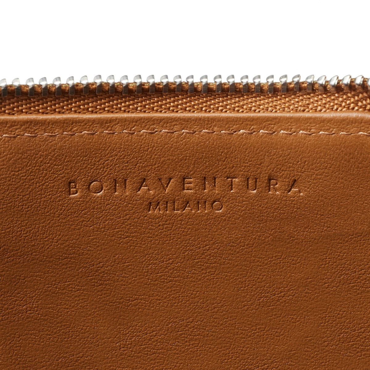 Mini Zip Wallet Smooth Leather (Camel)