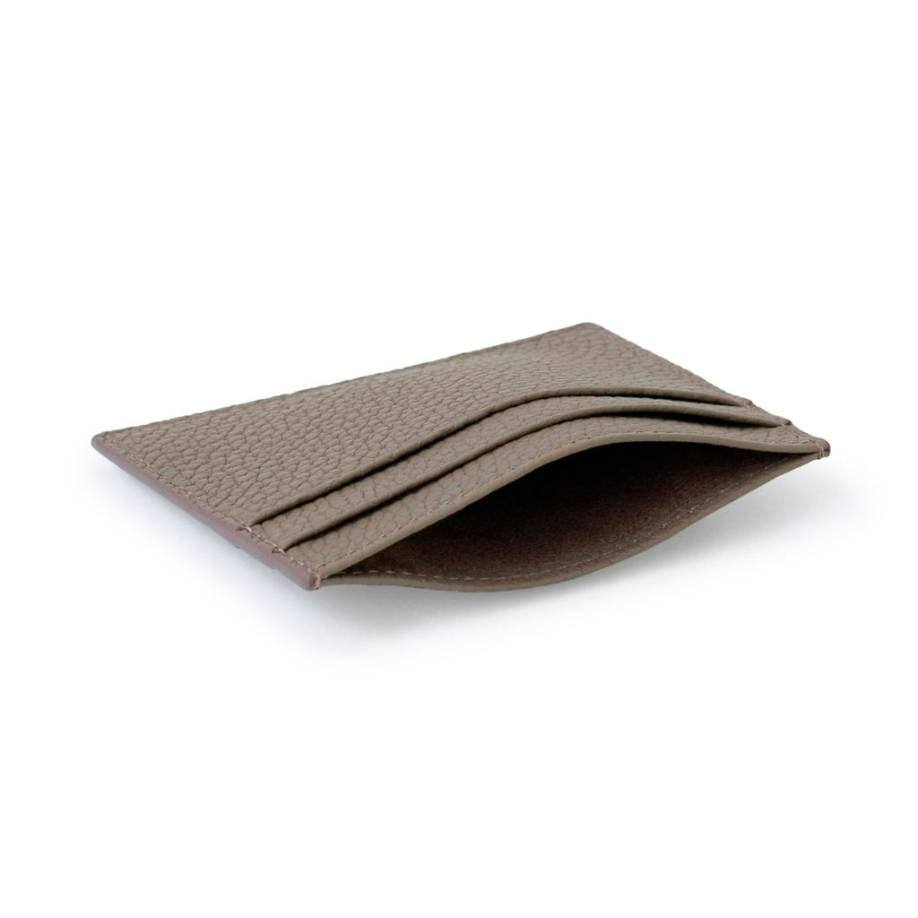 Card Holder Shrink Leather (Etoupe)