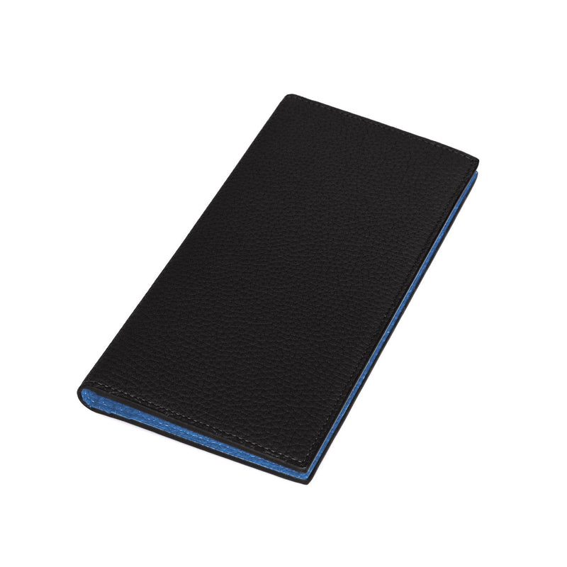 SAVOIA × BONAVENTURA Long Wallet Shrink Leather (Black × Savoia Blue)