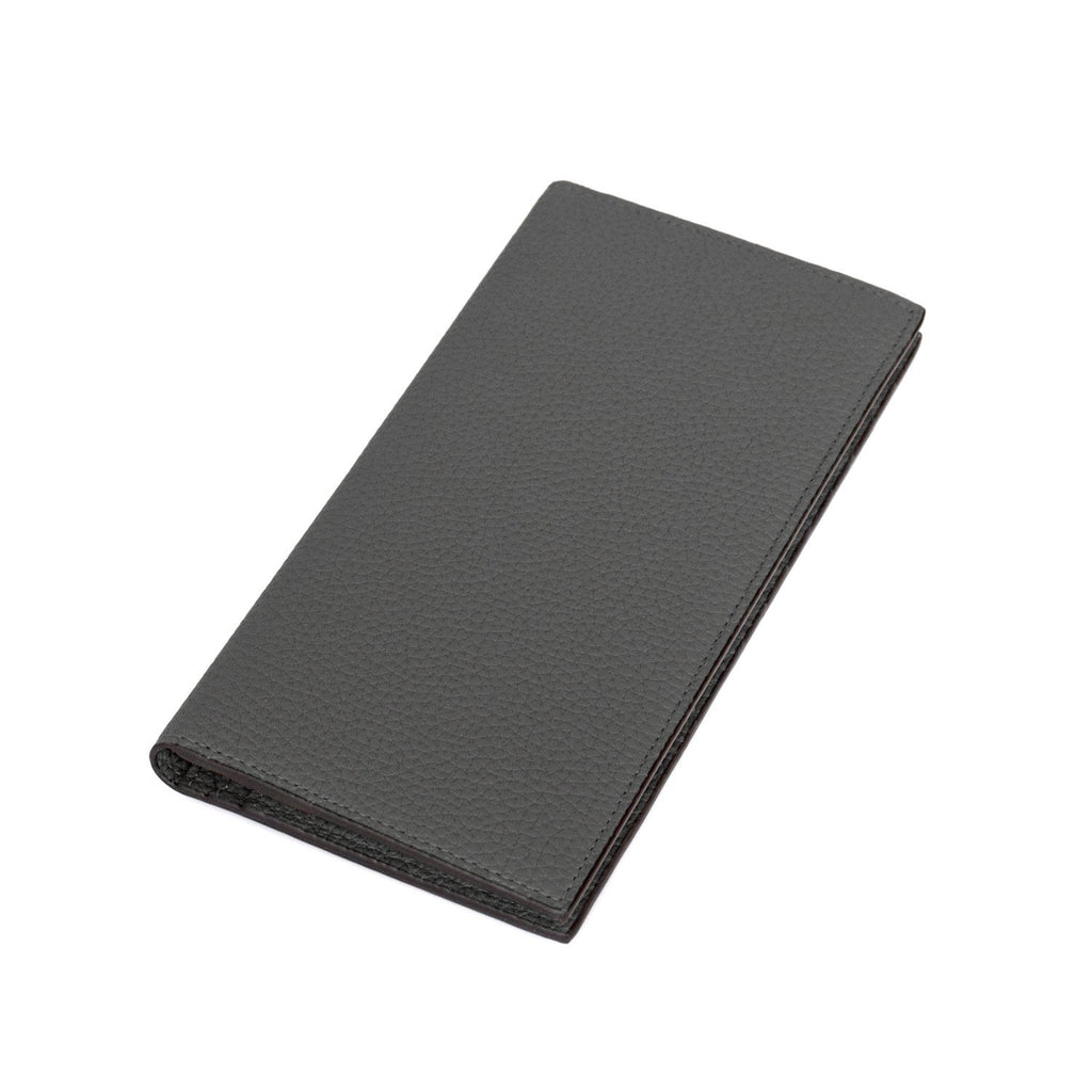 Long Wallet Shrink Leather (Charcoal Gray)